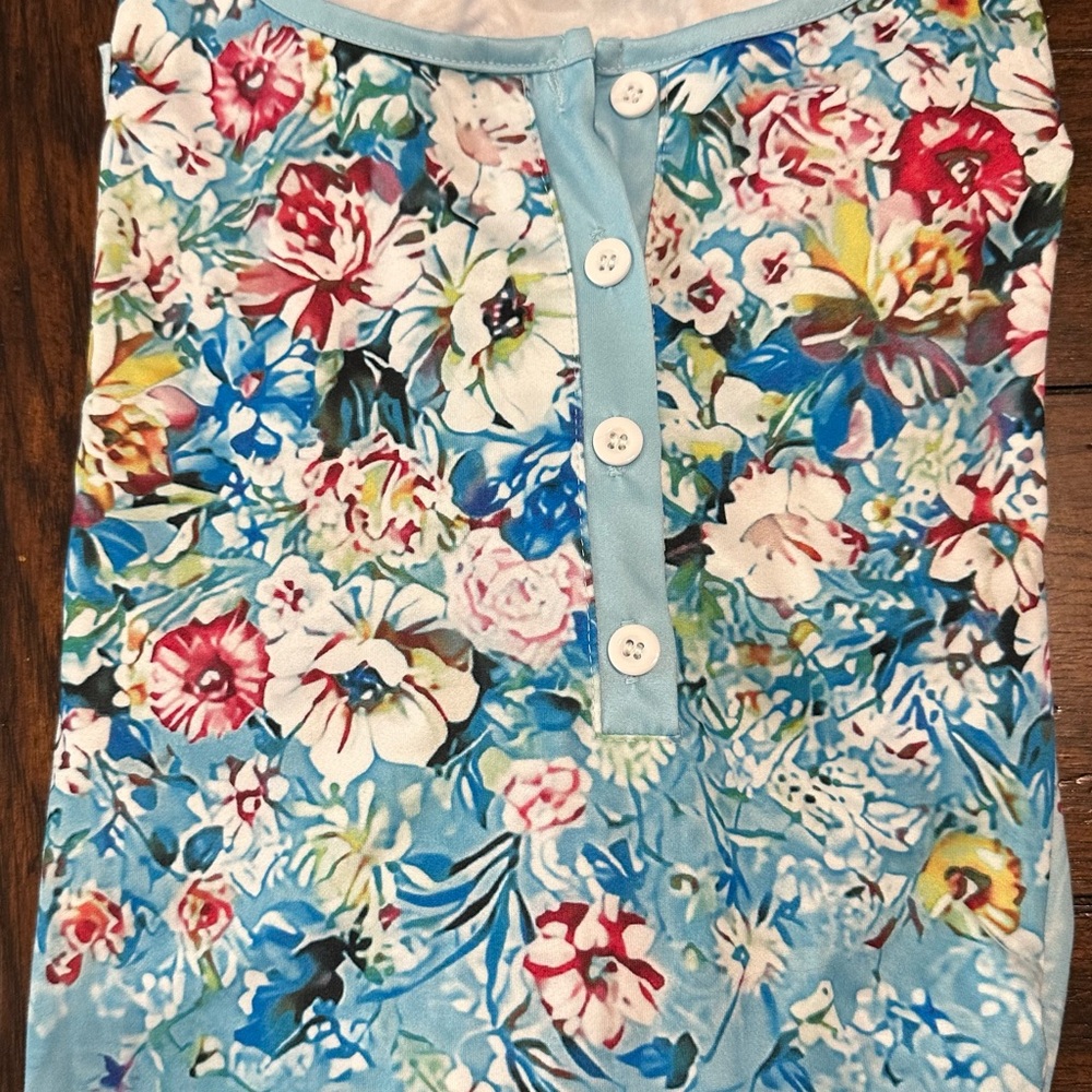 Floral Button-Front Skirt